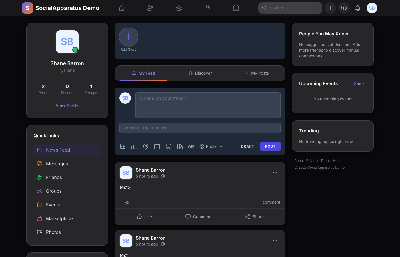SocialApparatus screenshot
